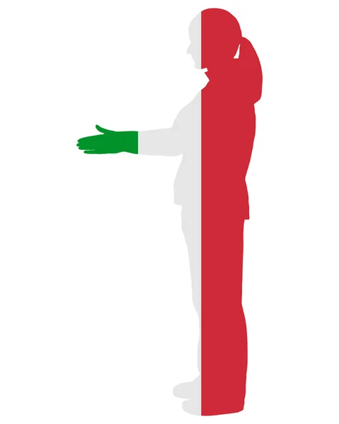 Italian handshake — Stock Vector