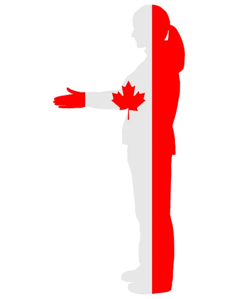 Kanadischer Händedruck — Stockvektor