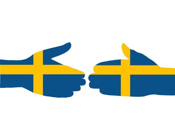 Swedish handshake — Stock Vector