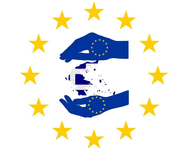 Ευρωπαϊκή βοήθεια για την Ελλάδα — Διανυσματικό Αρχείο