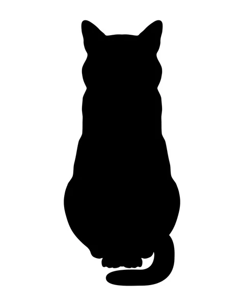 Chat sur blanc — Image vectorielle