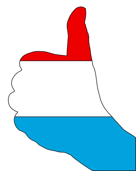 Luxembourg signal de main — Image vectorielle