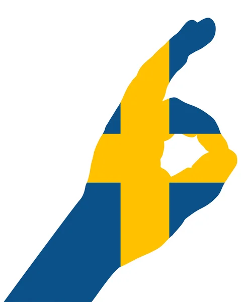 Sinal de dedo sueco —  Vetores de Stock