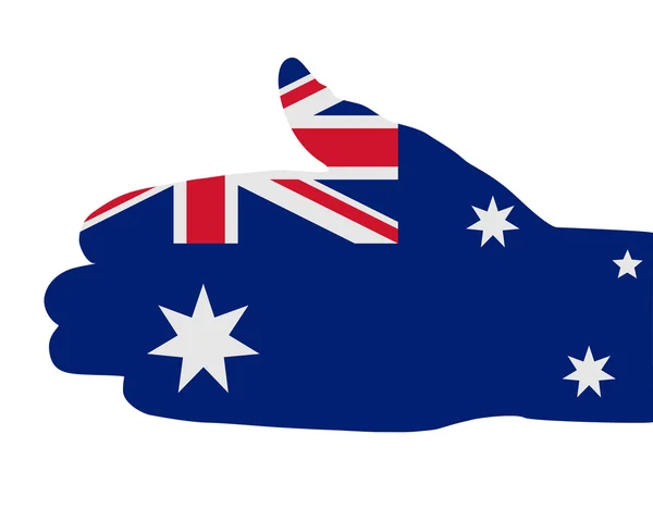 Avustralya el sıkışma — Stok Vektör
