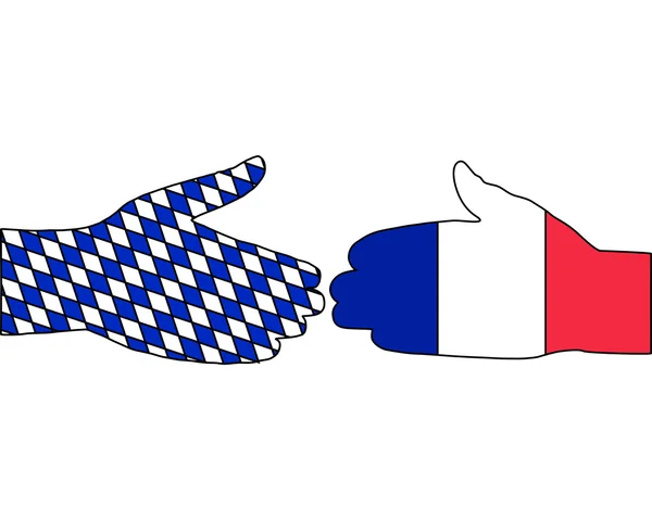 Poignée de main internationale — Image vectorielle