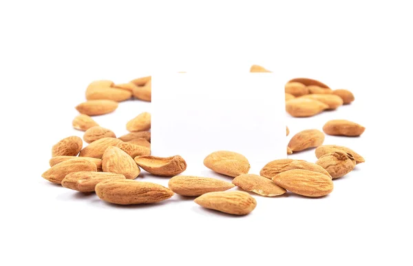 Almonds on white — Stock Photo, Image