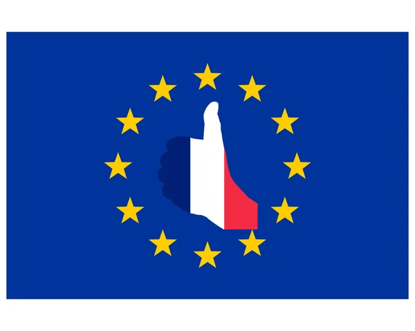 French finger signal in Europe — Stock Vector