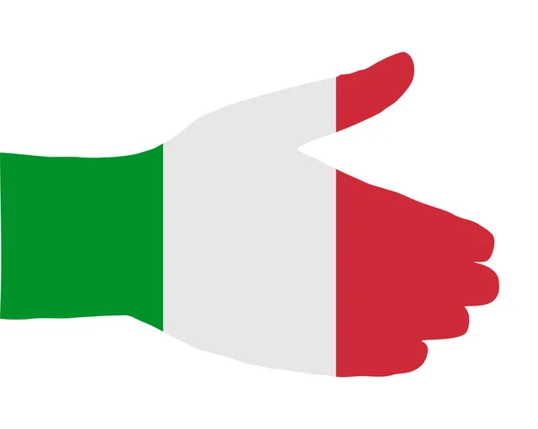 Stretta di mano italiana — Vettoriale Stock