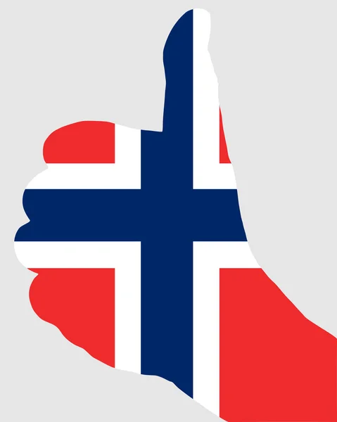 Señal dedo noruega — Vector de stock