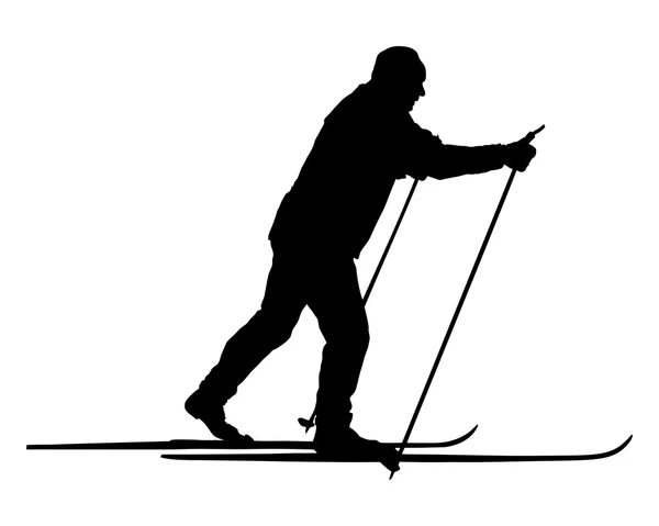 Skieur nordique — Image vectorielle