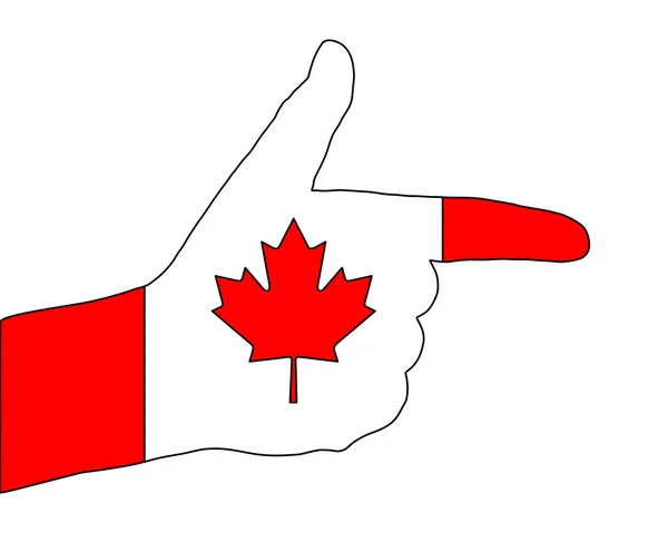 Canadese vinger signaal — Stockvector