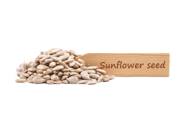 Sunflower seeds at plate — Stock Photo, Image