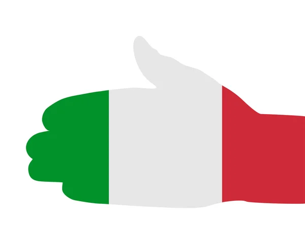 Stretta di mano italiana — Vettoriale Stock