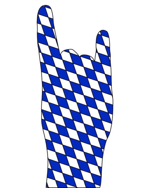 Bavarian finger signal — Stock Vector