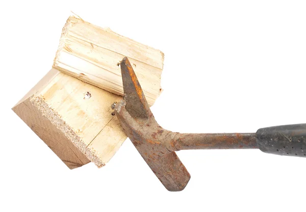 Krallenhammer auf Holz — Stockfoto