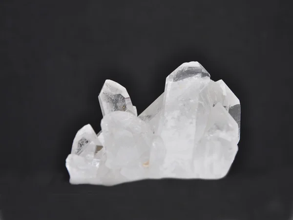 Rock crystal on black — Stock Photo, Image