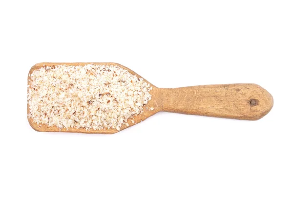 Hazelnuts powdered on shovel — Stock Photo, Image