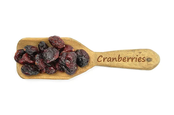 Kürek üzerinde kurutulmuş cranberries — Stok fotoğraf