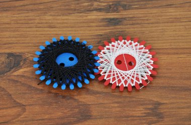 Ahşap üzerine dikiş pamuk