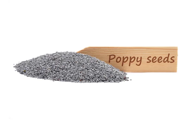 Poppy seeds on shovel — Stock Photo, Image