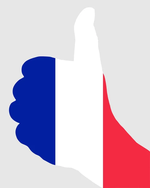 Frans hand signaal — Stockvector