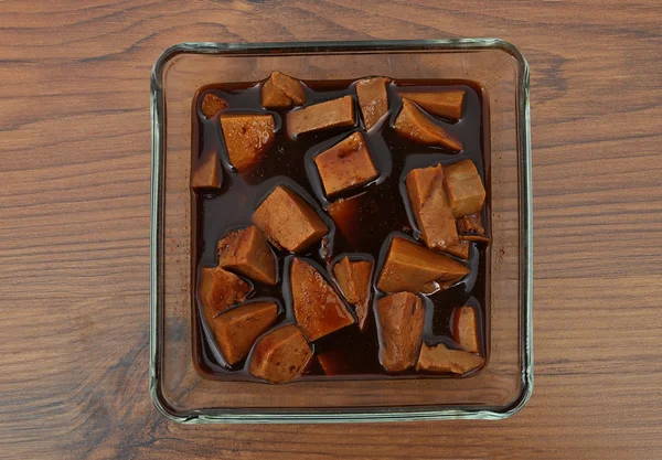 Tofu in marinade — Stock Photo, Image