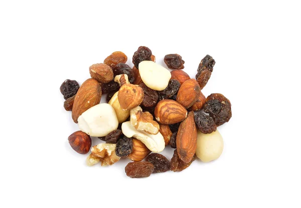 Trail Mix auf Weiß — Stockfoto