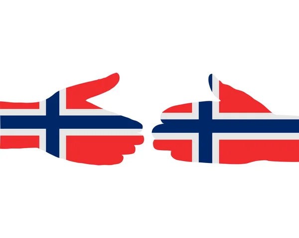挪威的握手 — 图库矢量图片