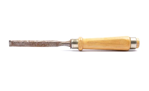 Chisel on white — Stock Photo, Image