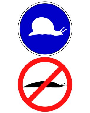 Salyangozlar için trafik işaretleri