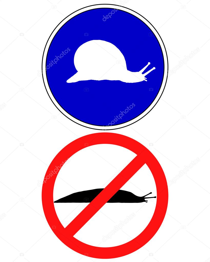 Traffic signs for slugs