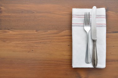 Kumaş üzerine eski kaşık