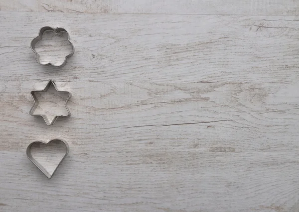 Cookie cutters achtergrond — Stockfoto