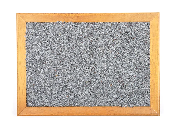 Poppy seeds in frame — Stock Photo, Image