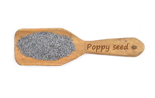 Poppy seeds on shovel — Stock Photo, Image
