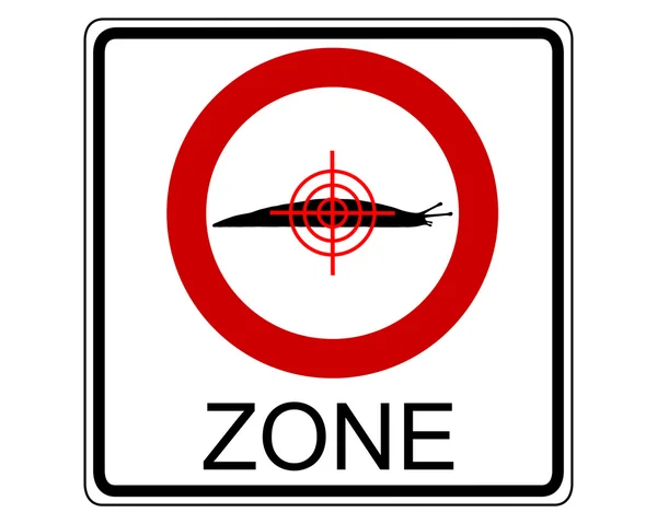 Zone de chasse aux limaces — Image vectorielle