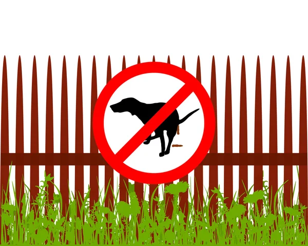 Prohibition sign dog crapping — Διανυσματικό Αρχείο