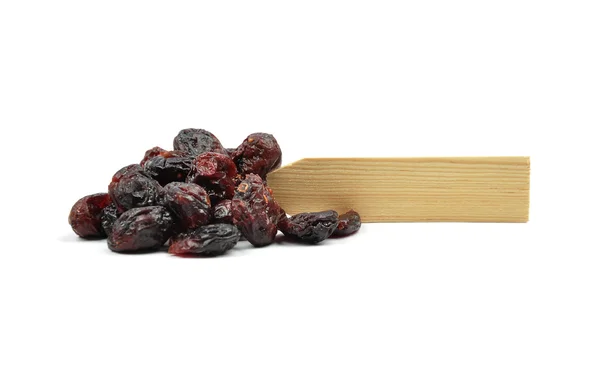 Dried cranberries at plate — Stock Photo, Image