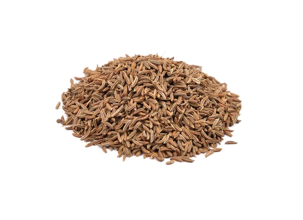Caraway seeds on white — Stock Photo, Image