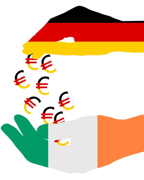 Deutsches Geld für Irland — Stockvektor