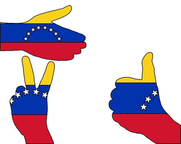 Venezuela hand signaal — Stockvector