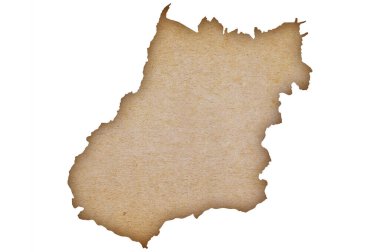 Grunge kağıdındaki Goias 'ın doğru ve ayrıntılı haritası