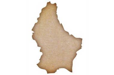 Grunge kağıt üzerinde Lüksemburg 'un doğru ve ayrıntılı haritası