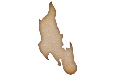 Grunge kağıt üzerinde Zanzibar 'ın doğru ve ayrıntılı haritası