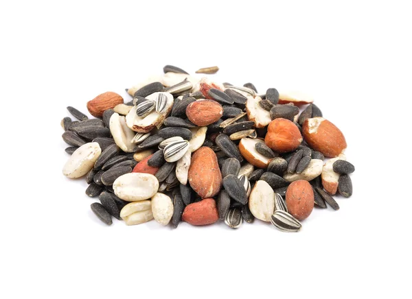 Bird seed on white — Stock Photo, Image