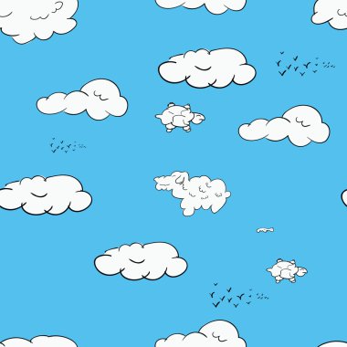 Dikişsiz desen bulutları oluşan