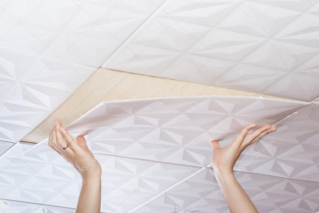 Ceiling Tiles Of Polystyrene Stock Photo C Ppaauullee