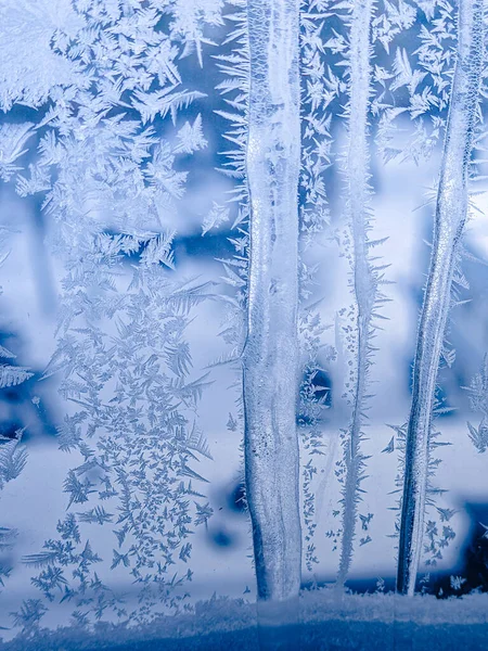 Frost Pattern Window Pane — Stock Photo, Image