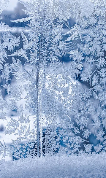 Frost Pattern Window Pane — Stock Photo, Image