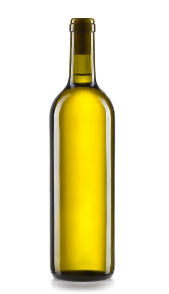 Bouteille de vin blanc isolée sur blanc — Photo